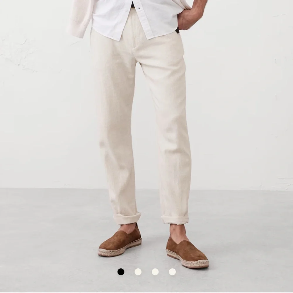 Banana Republic Factory Men’s Linen-Cotton Slim Straight Pants – Size 42x34